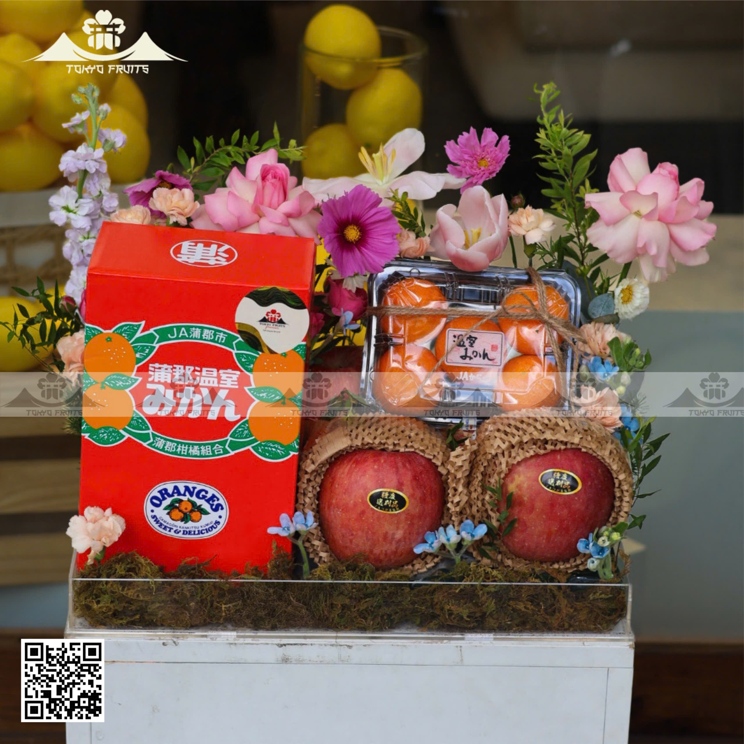 Giỏ Trái Cây Hoa Tím Sang Trọng