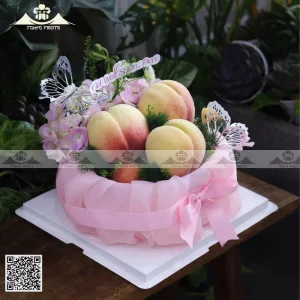 Giỏ Trái Cây Hoa Hồng Hồng Cao Cấp